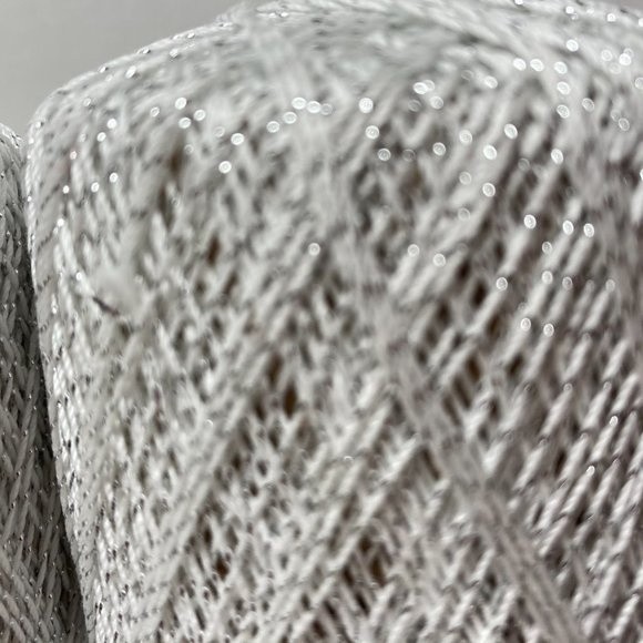 10 Aunt Lydia Metallic Crochet Thread White Silver - Picture 5 of 10